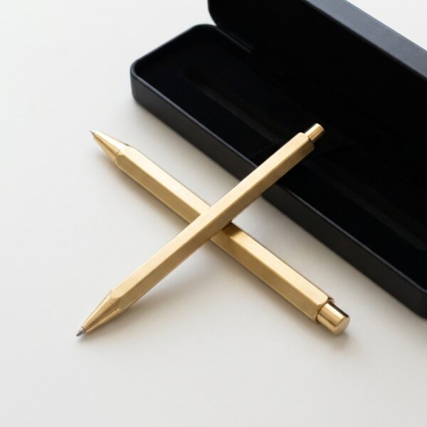 Długopis Metalowy "Hexagon Gold" – Wkład Żelowy 0.5mm