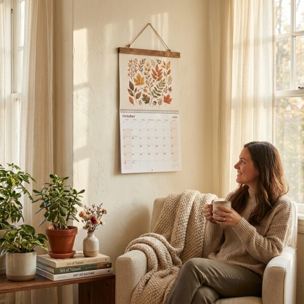 Kalendarz Ścienny A3 2026 "Art of Nature" – 12 Ilustracji Botanicznych